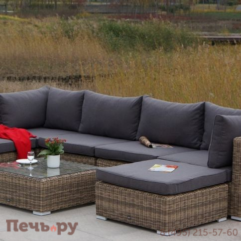 "Лунго" модуль диванный угловой с подушками, цвет соломенный фото 6