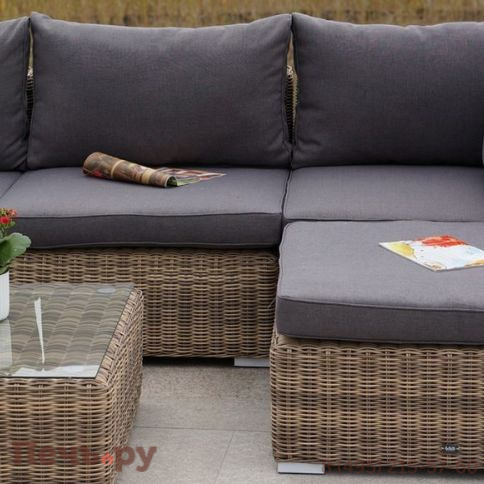 "Лунго" модуль диванный угловой с подушками, цвет соломенный фото 8