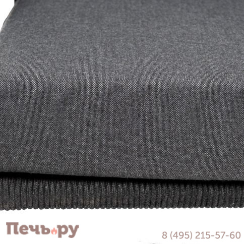 "Милан" диван 2-местный плетеный из роупа, каркас алюминий темно-серый (RAL7024) муар, роуп темно-серый круглый, ткань темно-серая 027 фото 9