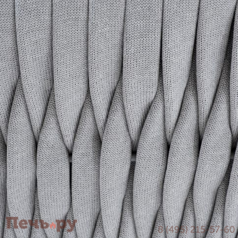 "Монако" диван 2-местный плетеный из роупа, каркас алюминий светло-серый (RAL7035) муар, роуп светло-серый 40 мм, ткань светло-серая фото 8