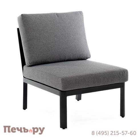 "Париж" модуль диванный алюминиевый центральный, цвет серый фото 3