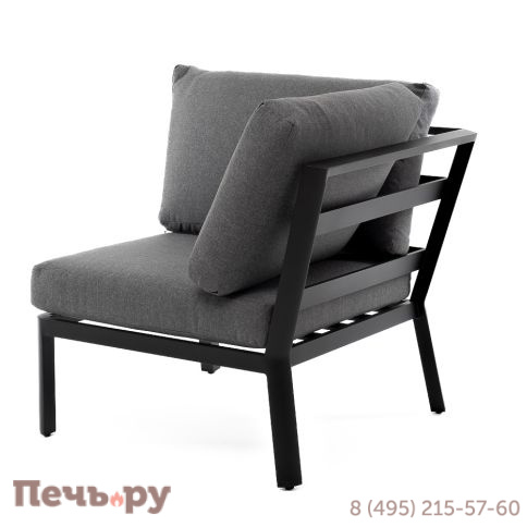 "Париж" модуль диванный алюминиевый угловой, цвет серый фото 3