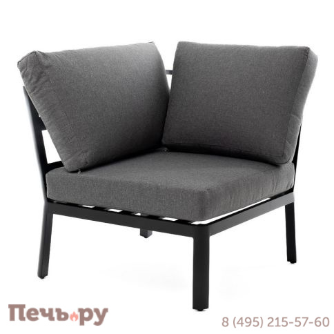 "Париж" модуль диванный алюминиевый угловой, цвет серый фото