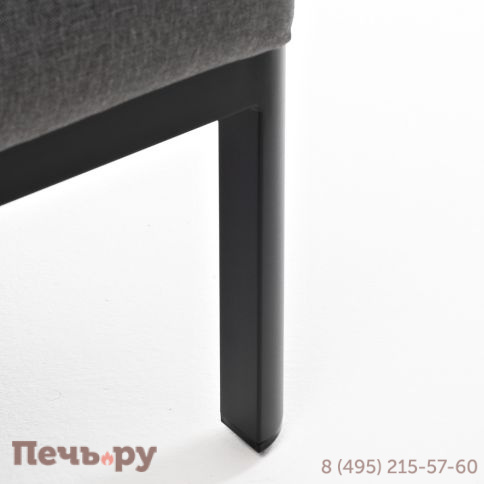 "Сан Ремо" диван 2-местный плетеный из роупа, каркас алюминий темно-серый, роуп серый, ткань серая фото 7