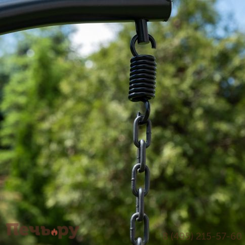 "Венеция" подвесное кресло-кокон из искусственного ротанга, цвет бронзовый с бежевой подушкой фото 10