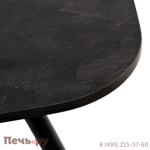 "Верона" журнальный стол из HPL 120х65, H40, каркас черный муар, цвет столешницы "серый гранит" фото 4