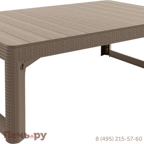 Раскладной стол Gardeck Лион (Lyon rattan table) капучино фото