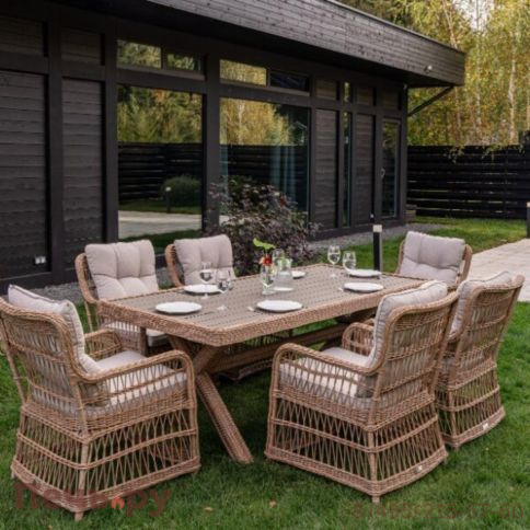 Royal Family Amelia обеденный комплект бежевого цвета на 6 персон фото 2