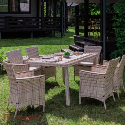 Royal Family Amelia обеденный комплект бежевого цвета на 6 персон фото 4