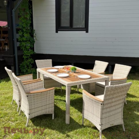 Royal Family Amelia обеденный комплект бежевого цвета на 6 персон фото