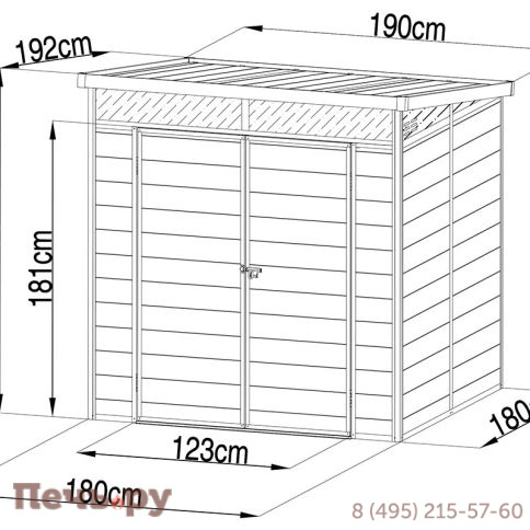 Сарай пластиковый Gardeck Artisan 3.2 м2 (1.9 x 1.91 м) фото 5