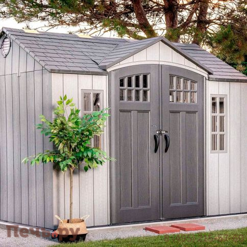 Сарай пластиковый Gardeck Woodlook 10*8 фото 17