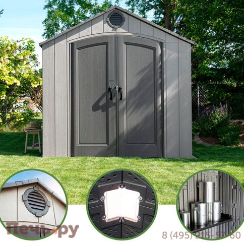 Сарай пластиковый Gardeck WoodLook 8*10 New фото 10