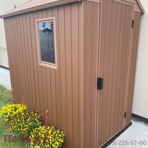 Сарай Keter"Дарвин 4х6" (размеры 118 х 184 см), коричневый фото 8