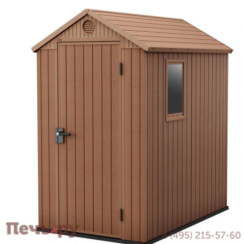 Сарай Keter"Дарвин 4х6" (размеры 118 х 184 см), коричневый фото