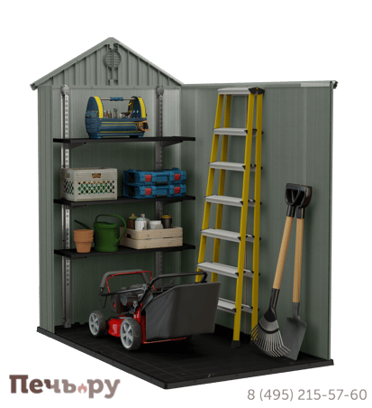 Сарай Keter "Дарвин 4х6" (размеры 118 х 184 см), зеленый фото 7