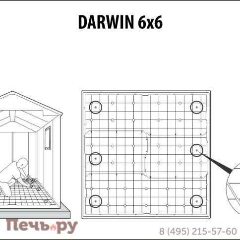 Сарай Keter "Дарвин 6х6" (размеры 183 х 182 см), серый фото 11