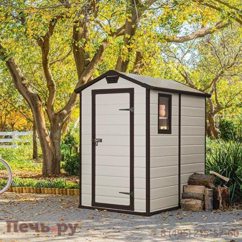 Сарай Keter "Манор 4х6" (размеры 118 x 184 см), бежевый фото 2