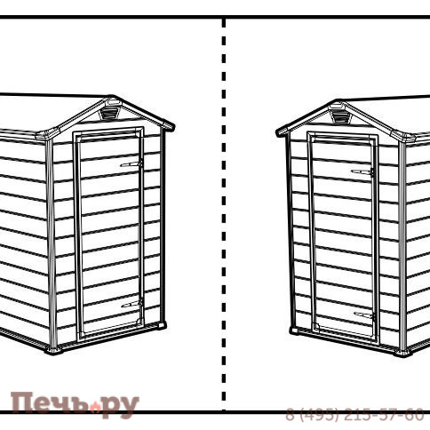 Сарай Keter "Манор 4х6" (размеры 118 x 184 см), серый фото 11