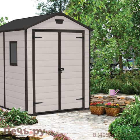 Сарай Keter "Манор 6x8DD" (размеры 177х230 см), бежевый фото 2