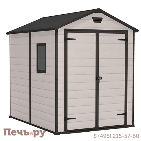 Сарай Keter "Манор 6x8DD" (размеры 177х230 см), бежевый фото