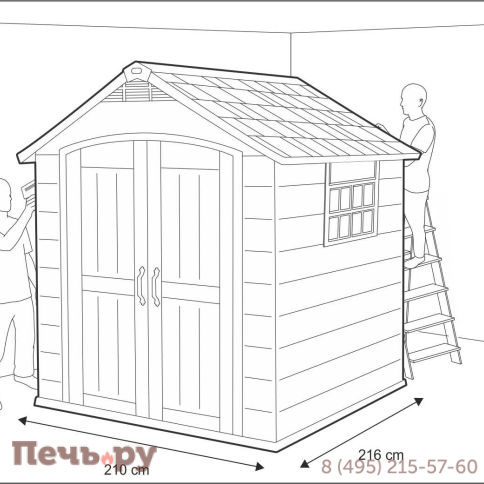 Сарай Keter "Премьер 757" (размеры 210 х 216 см) фото 10