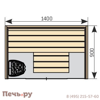 Сауна Harvia Capella SC1409 с печью Vega Compact BC35 фото 2