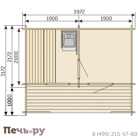 Сауна Harvia SO4000 Keitele с эл. печью Senator T9 фото 2
