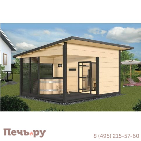 Сауна Harvia Solide Outdoor SLD02PS ель с печью Harvia Legend 240 Duo фото