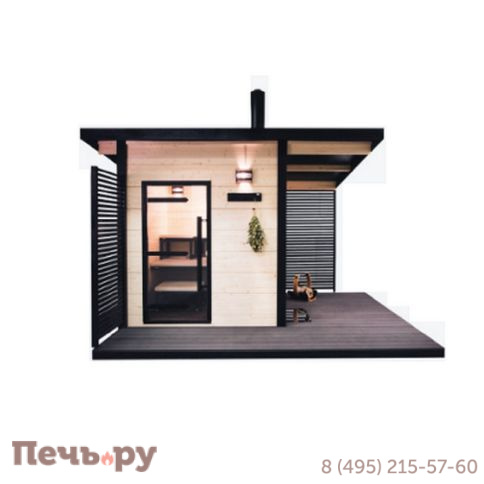 Сауна Harvia Solide Outdoor SLD03PS ель с печью Harvia Legend 240 Duo фото 3