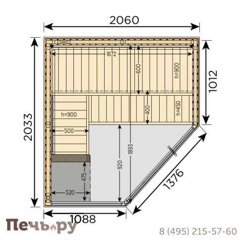 Сауна Harvia Variant View Corner Large S2020CV ель фото 2