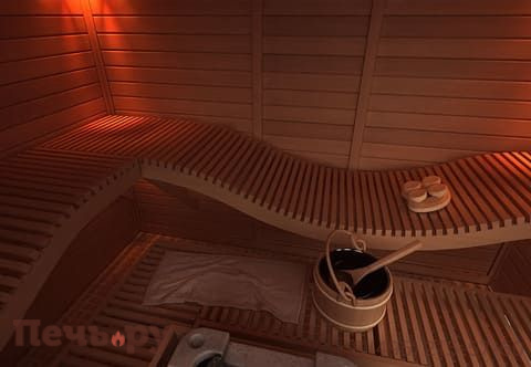 Сауна в сборе Sawo 1420ML-PS-G (1,4м Х 2м, ель, полностью стеклянная стена, дизайн Piano) фото 3