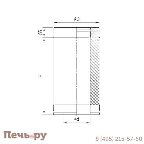 Сэндвич 1м Феррум BlackSide черный (AISI 430/ 0.8) фото 4