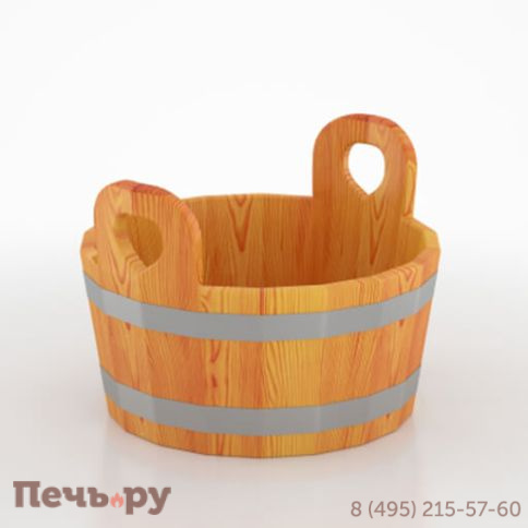Шайка для бани BentWood из лиственницы, 15 л. фото