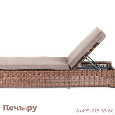 Шезлонг 4SiS Рим с подушкой, цвет коричневый фото 3