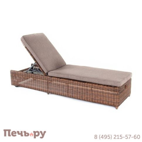 Шезлонг 4SiS Рим с подушкой, цвет коричневый фото
