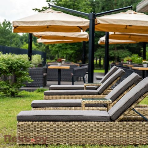 Шезлонг 4SiS Рим с подушкой, цвет соломенный фото 10