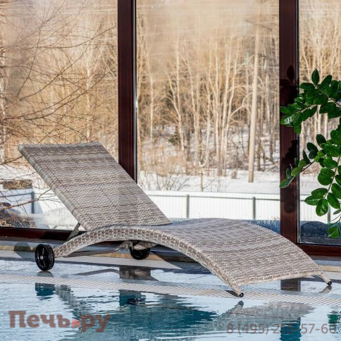 Шезлонг AGATA бежевый без матраса фото
