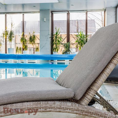 Шезлонг AGATA бежевый с матрасом фото 2