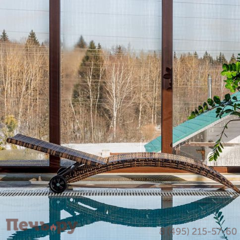 Шезлонг AGATA коричневый без матраса фото 4