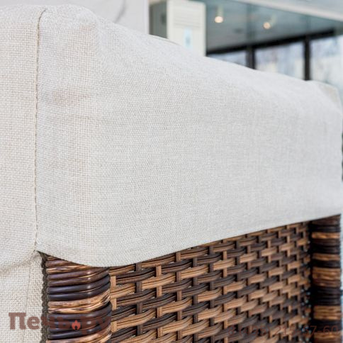 Шезлонг AGATA коричневый с матрасом фото 5