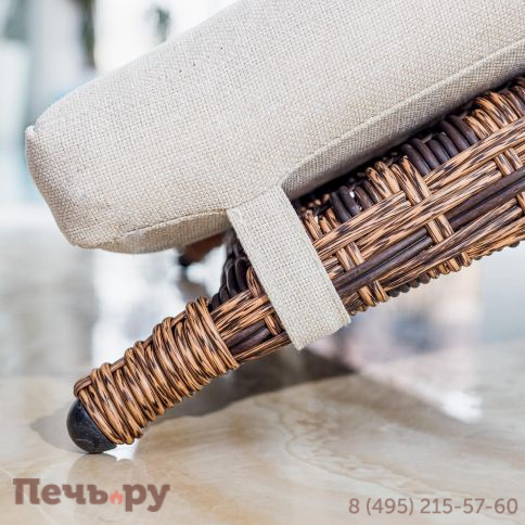 Шезлонг AGATA коричневый с матрасом фото 6