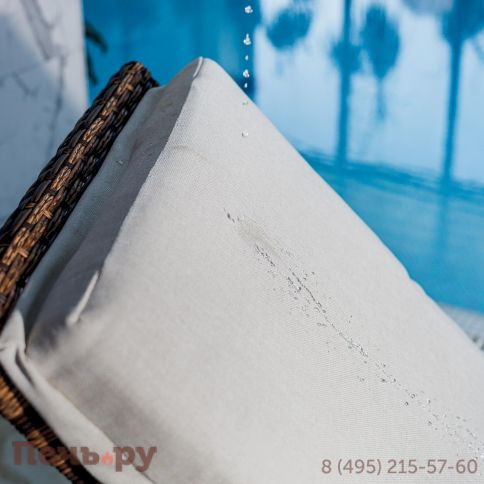 Шезлонг AGATA коричневый с матрасом фото 9