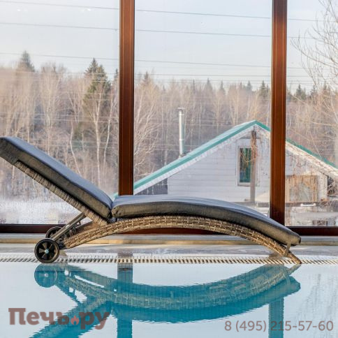 Шезлонг AGATA серый с матрасом фото 3