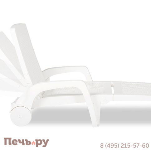 Шезлонг Gardeck B:rattan MIAMI складной, белый (дисконт) фото 10