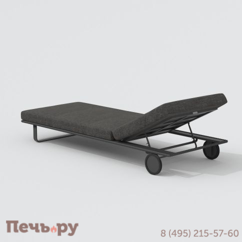 Шезлонг COSTA на колесах маренго - каркас карбон фото 7