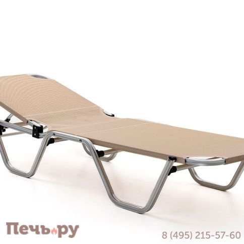 Шезлонг Gardeck Dias алюминиевый, бежевый фото 4