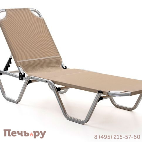 Шезлонг Gardeck Dias алюминиевый, бежевый фото
