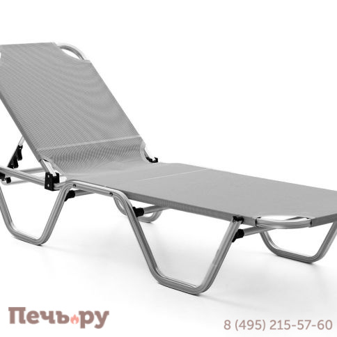 Шезлонг Gardeck Dias алюминиевый, серый фото