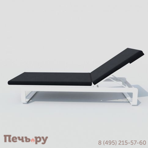 Шезлонг LETTO антрацит - белый каркас фото 5